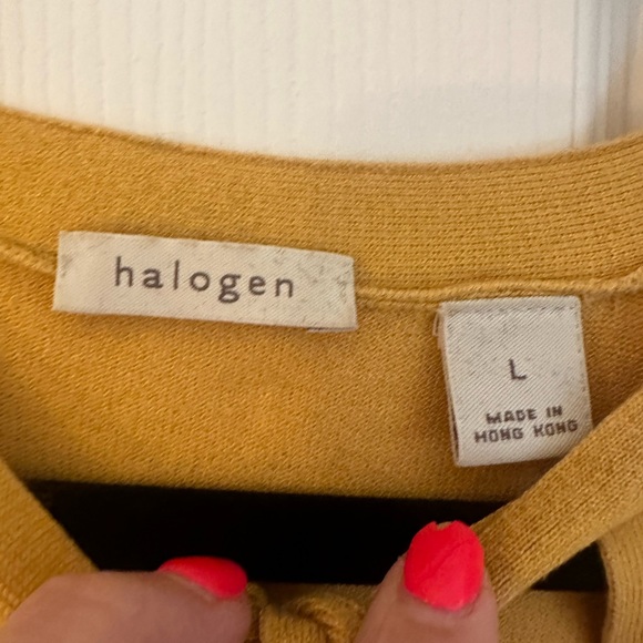 Halogen Tie Neck Knit Shirt - Picture 3 of 6